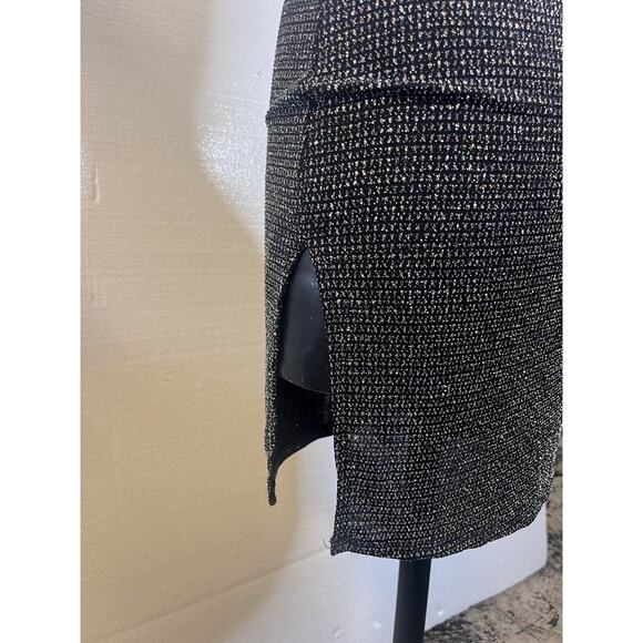 Windsor Black Silver Metallic Cutout Bodycon Party Dress size small - Picture 2 of 6